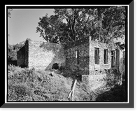 Pearle Cotton Mill & Dam, Elbert County Road 245, Elberton vicinity, Elbert County, GA - 3, Antique Print