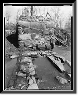 Pearle Cotton Mill & Dam, Elbert County Road 245, Elberton vicinity, Elbert County, GA - 17, Antique Print