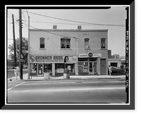 Historic Framed Print, 126-255 Auburn Avenue (Commercial Buildings), Auburn Avenue, Atlanta, Fulton County, GA - 84,  17-7/8" x 21-7/8"