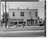 Historic Framed Print, 126-255 Auburn Avenue (Commercial Buildings), Auburn Avenue, Atlanta, Fulton County, GA - 84,  17-7/8" x 21-7/8"