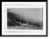 Historic Framed Print, Wrecked zep. in Fr.,  17-7/8" x 21-7/8"