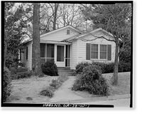 Historic Framed Print, 3379 Oak Valley Road (House), Atlanta, Fulton County, GA,  17-7/8" x 21-7/8"