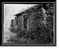 Historic Framed Print, Burned House, Directly North of 3344 Oak Valley Road, Atlanta, Fulton County, GA,  17-7/8" x 21-7/8"