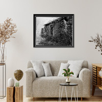 Historic Framed Print, Burned House, Directly North of 3344 Oak Valley Road, Atlanta, Fulton County, GA,  17-7/8" x 21-7/8"