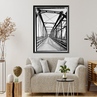 Marietta Road Bridge, Marietta Road, Spanning Inman Railroad Yards, Atlanta, Fulton County, GA - 15, Vintage Wall Art