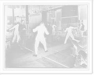 Historic Framed Print, Dr. S. McCullough vs. E.W. Watson (N.Y.A.C.) fencing,  17-7/8" x 21-7/8"