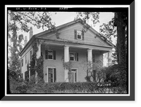 Historic Framed Print, Mimosa Hall, Roswell, Fulton County, GA - 2,  17-7/8" x 21-7/8"