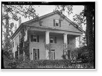 Historic Framed Print, Mimosa Hall, Roswell, Fulton County, GA - 2,  17-7/8" x 21-7/8"