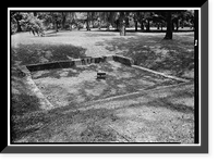 Fort Frederica, Foundation in Northeast Bastion, Saint Simons Island, Glynn County, GA, Vintage Print