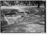 Fort Frederica, Foundation in Northeast Bastion, Saint Simons Island, Glynn County, GA, Vintage Print