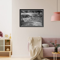 Fort Frederica, Foundation in Northeast Bastion, Saint Simons Island, Glynn County, GA, Vintage Print