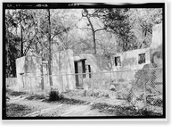 Historic Framed Print, Santo Domingo Mission (Ruins), Near Altamaha Canal (River), Broadfield vicinity, Glynn County, GA - 3,  17-7/8" x 21-7/8"
