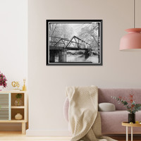 Gordon County Road 220 Bridge, Spanning Pine Log Creek on County Road 220, Fairmount vicinity, Gordon County, GA, Vintage Print