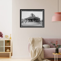 Slave Market, Public Square, Louisville, Jefferson County, GA, Vintage Print