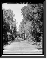 Jefferson County Road 255 Bridge, Spanning Rocky Comfort Creek, Louisville, Jefferson County, GA - 5 Classic, Antique Wall Art
