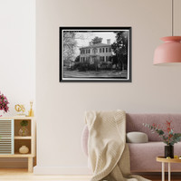 Historic Framed Print, Lowther Hall, Clinton, Jones County, GA - 2,  17-7/8" x 21-7/8"