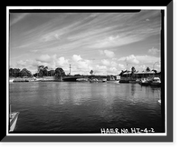 Wailoa Bridge, Spanning Wailoa River at Kamehameha Avenue, Hilo, Hawaii County, HI - 2, Antique Poster