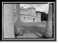 Historic Framed Print, Iolani Barracks, Richards & Hotel Streets, Honolulu, Honolulu County, HI,  17-7/8" x 21-7/8"