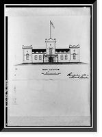 Historic Framed Print, Iolani Barracks, Richards & Hotel Streets, Honolulu, Honolulu County, HI - 12,  17-7/8" x 21-7/8"