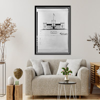 Historic Framed Print, Iolani Barracks, Richards & Hotel Streets, Honolulu, Honolulu County, HI - 12,  17-7/8" x 21-7/8"