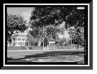 Historic Framed Print, Washington Place, 320 South Beretania Street, Honolulu, Honolulu County, HI,  17-7/8" x 21-7/8"