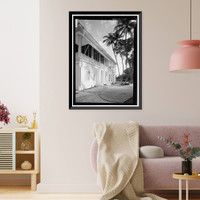 Historic Framed Print, Washington Place, 320 South Beretania Street, Honolulu, Honolulu County, HI - 17,  17-7/8" x 21-7/8"