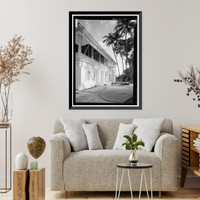 Historic Framed Print, Washington Place, 320 South Beretania Street, Honolulu, Honolulu County, HI - 17,  17-7/8" x 21-7/8"