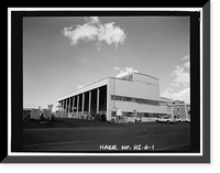 Historic Framed Print, Pearl Harbor Naval Shipyard, Building No. 58, Pearl Harbor Shipyard, South Corner of Avenue G &, Pearl Harbor, Honolulu County, HI,  17-7/8" x 21-7/8"
