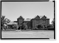 Historic Framed Print, Bishop Museum, Main Building, Likelike Highway, Honolulu, Honolulu County, HI,  17-7/8" x 21-7/8"