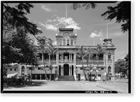 Historic Framed Print, Iolani Palace, King & Richards Streets, Honolulu, Honolulu County, HI - 7,  17-7/8" x 21-7/8"
