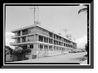 Historic Framed Print, U.S. Naval Base, Pearl Harbor, Headquarters, Commander-in-Chief of the Pacific Fleet, Intersection of Halawa & Makalapa Drives, Makalapa, Pearl Harbor, Honolulu County, HI - 2,  17-7/8" x 21-7/8"