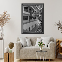 Historic Framed Print, U.S. Naval Base, Pearl Harbor, Headquarters, Commander-in-Chief of the Pacific Fleet, Intersection of Halawa & Makalapa Drives, Makalapa, Pearl Harbor, Honolulu County, HI - 6,  17-7/8" x 21-7/8"