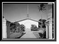 Historic Framed Print, Latter Day Saints Mormon Church, Moloka'i Island, Kalaupapa, Kalawao County, HI - 2,  17-7/8" x 21-7/8"