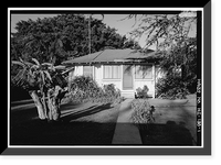 Historic Framed Print, Latter Day Saints Rectory, Kamehameha Street, Moloka'i Island, Kalaupapa, Kalawao County, HI,  17-7/8" x 21-7/8"