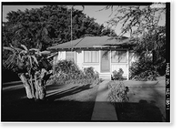 Historic Framed Print, Latter Day Saints Rectory, Kamehameha Street, Moloka'i Island, Kalaupapa, Kalawao County, HI,  17-7/8" x 21-7/8"