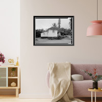 Historic Framed Print, Residence, Building No. 119, School Street, Moloka'i Island, Kalaupapa, Kalawao County, HI - 3,  17-7/8" x 21-7/8"