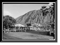 Historic Framed Print, Bay View Home, Kitchen & Dining Area, Moloka'i Island, Kalaupapa, Kalawao County, HI - 3,  17-7/8" x 21-7/8"