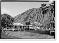 Historic Framed Print, Bay View Home, Kitchen & Dining Area, Moloka'i Island, Kalaupapa, Kalawao County, HI - 3,  17-7/8" x 21-7/8"