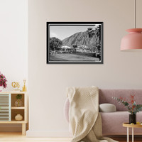 Historic Framed Print, Bay View Home, Kitchen & Dining Area, Moloka'i Island, Kalaupapa, Kalawao County, HI - 3,  17-7/8" x 21-7/8"