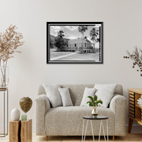 Historic Framed Print, Bay View Home, Old Kitchen, Moloka'i Island, Kalaupapa, Kalawao County, HI - 3,  17-7/8" x 21-7/8"