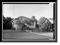 Historic Framed Print, Residence, Building No. 53, Kilohana Street, Moloka'i Island, Kalaupapa, Kalawao County, HI,  17-7/8" x 21-7/8"