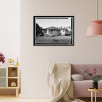 Historic Framed Print, Residence, Building No. 56, Kamehameha Street, Moloka'i Island, Kalaupapa, Kalawao County, HI,  17-7/8" x 21-7/8"