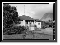 Historic Framed Print, Residence, Building No. 56, Kamehameha Street, Moloka'i Island, Kalaupapa, Kalawao County, HI - 2,  17-7/8" x 21-7/8"