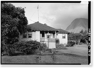 Historic Framed Print, Residence, Building No. 56, Kamehameha Street, Moloka'i Island, Kalaupapa, Kalawao County, HI - 2,  17-7/8" x 21-7/8"