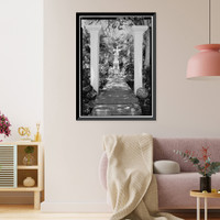 Historic Framed Print, Copes Monument, Moloka'i Island, Kalaupapa, Kalawao County, HI,  17-7/8" x 21-7/8"