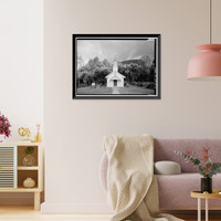 Historic Framed Print, Siloama Protestant Church, Moloka'i Island, Kalaupapa vicinity, Kalawao County, HI - 2,  17-7/8" x 21-7/8"