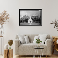 Historic Framed Print, Siloama Protestant Church, Moloka'i Island, Kalaupapa vicinity, Kalawao County, HI - 2,  17-7/8" x 21-7/8"