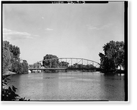 Traer Street Bridge, Spanning Shell Rock River at Traer Street, Greene, Butler County, IA - 3 Classic, Vintage Print