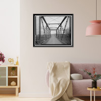 Mill Rock Bridge, Spanning Big Bear Creek, Monmouth Township, Jackson County, IA - 9, Antique Print