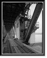 Historic Framed Print, Keokuk & Hamilton Bridge, Spanning Mississippi River, Keokuk, Lee County, IA - 21,  17-7/8" x 21-7/8"